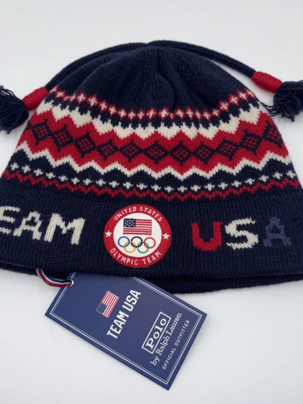 NWT Polo Ralph Lauren 2026 Team USA Olympic Wool Beanie Hat S/M